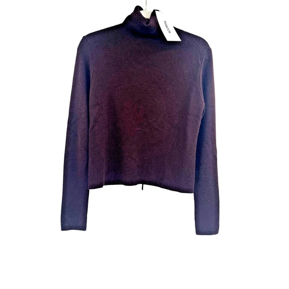 Thakoon Womens Chocolate Brown Open Back Turtleneck Sweater Wool Size S $195 - Picture 4 of 11